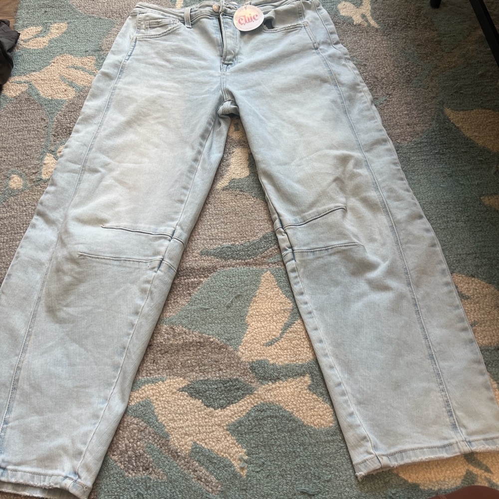 Flying Monkey Light Blue Straight Leg Jeans